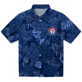 Texas Rangers Jungle Vibes Blue Tropical Shirt - Perfect for MLB Fans & Summer Getaways