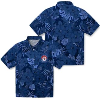 Texas Rangers Jungle Vibes Blue Tropical Shirt - Perfect for MLB Fans & Summer Getaways
