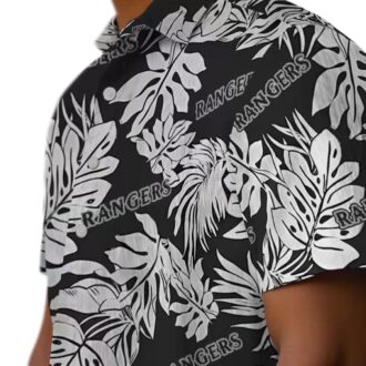 Texas Rangers Monstera Leaf Hawaiian Shirt - Tropical Baseball Shirt for Men, MLB Fan Apparel