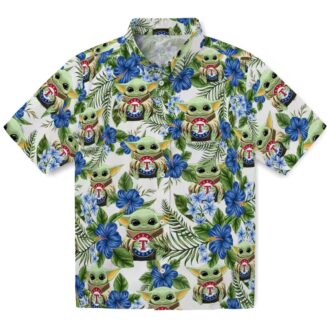 Texas Rangers Yoda Green Tropical Hawaiian Shirt - MLB Baseball Fan Summer Shirt