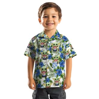 Texas Rangers Yoda Green Tropical Hawaiian Shirt - MLB Baseball Fan Summer Shirt