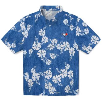 Best Toronto Blue Jays Hawaiian Shirt - Tropical Hibiscus Clusters Blue MLB Shirt for Summer