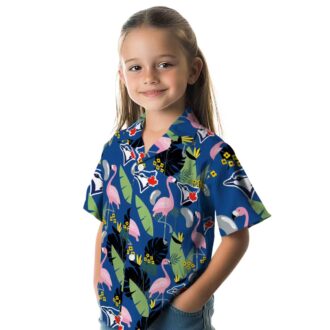 Cool Toronto Blue Jays MLB Beach Shirt - Tropical Flamingo Leaves Blue Hawaiian Shirt for Men