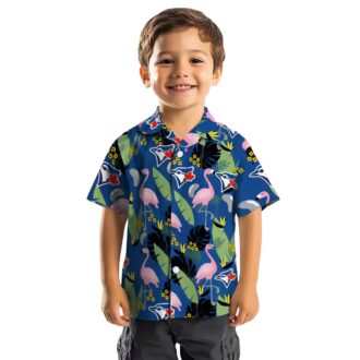 Cool Toronto Blue Jays MLB Beach Shirt - Tropical Flamingo Leaves Blue Hawaiian Shirt for Men