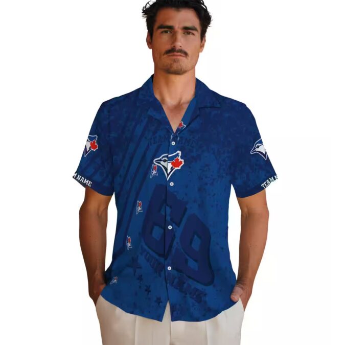 Custom Star Stripes Toronto Blue Jays Hawaiian Shirt - Unique MLB Summer Apparel