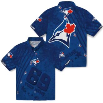 Custom Star Stripes Toronto Blue Jays Hawaiian Shirt - Unique MLB Summer Apparel