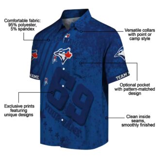 Custom Star Stripes Toronto Blue Jays Hawaiian Shirt - Unique MLB Summer Apparel