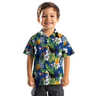 Custom Toronto Blue Jays Tropical Hawaiian Shirt - Toucan Print Blue Green MLB Shirt for Fans