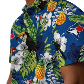 Custom Toronto Blue Jays Tropical Hawaiian Shirt - Toucan Print Blue Green MLB Shirt for Fans