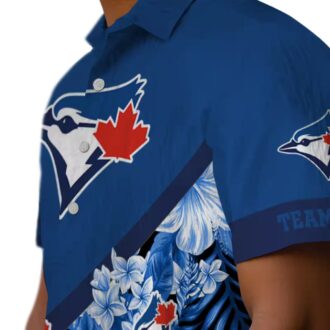 Exclusive Toronto Blue Jays Hawaiian Shirt with Floral Chevron Design - Personalized MLB Apparel