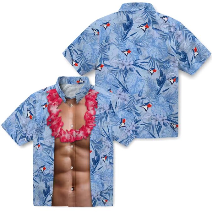 Men's Toronto Blue Jays Hawaiian Shirt - MLB Floral Vacation Shirt with Team Logo