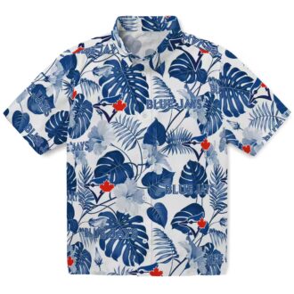 MLB Toronto Blue Jays Blue White Tropical Hawaiian Shirt - Floral Fan Shirt for Summer