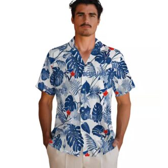 MLB Toronto Blue Jays Blue White Tropical Hawaiian Shirt - Floral Fan Shirt for Summer