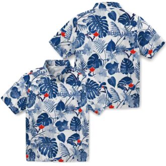 MLB Toronto Blue Jays Blue White Tropical Hawaiian Shirt - Floral Fan Shirt for Summer