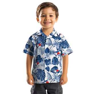 MLB Toronto Blue Jays Blue White Tropical Hawaiian Shirt - Floral Fan Shirt for Summer