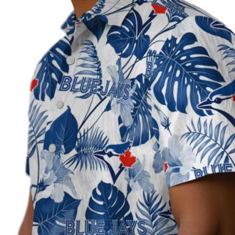 MLB Toronto Blue Jays Blue White Tropical Hawaiian Shirt - Floral Fan Shirt for Summer