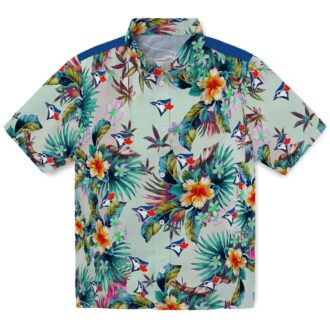 MLB Toronto Blue Jays Green Tropical Foliage Hawaiian Shirt - Beach & Summer Wear