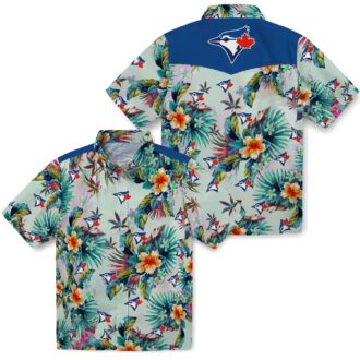 MLB Toronto Blue Jays Green Tropical Foliage Hawaiian Shirt - Beach & Summer Wear