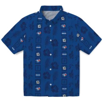 MLB Toronto Blue Jays Tropical Floral Hawaiian Shirt - Blue Jays Summer Beachwear