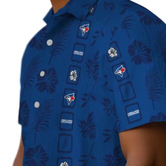 MLB Toronto Blue Jays Tropical Floral Hawaiian Shirt - Blue Jays Summer Beachwear
