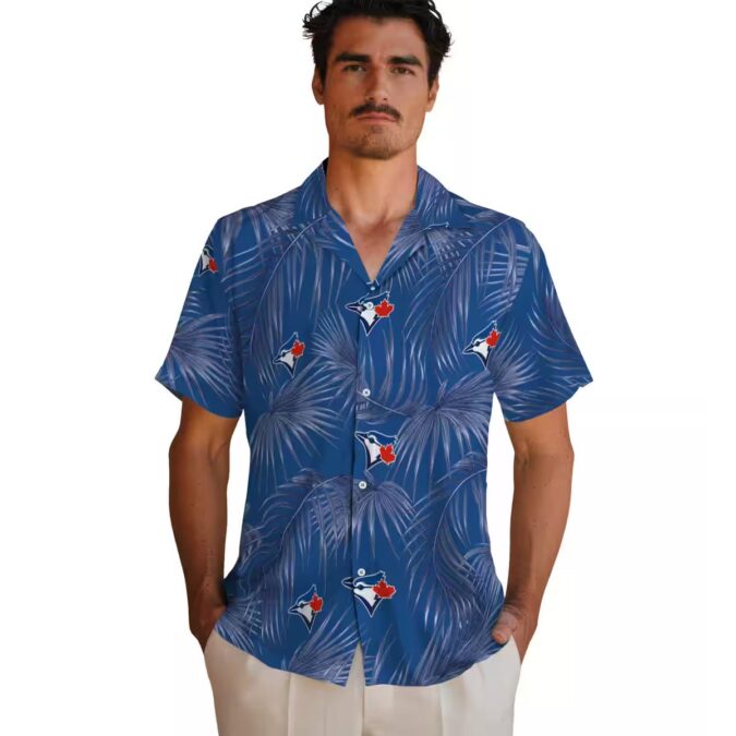 MLB Toronto Blue Jays Tropical Hawaiian Shirt - Leafy Palms & Summer Beach Design