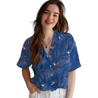 MLB Toronto Blue Jays Tropical Hawaiian Shirt - Leafy Palms & Summer Beach Design