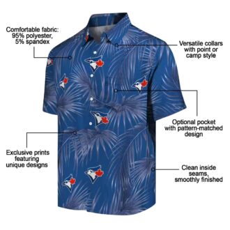 MLB Toronto Blue Jays Tropical Hawaiian Shirt - Leafy Palms & Summer Beach Design
