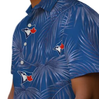 MLB Toronto Blue Jays Tropical Hawaiian Shirt - Leafy Palms & Summer Beach Design