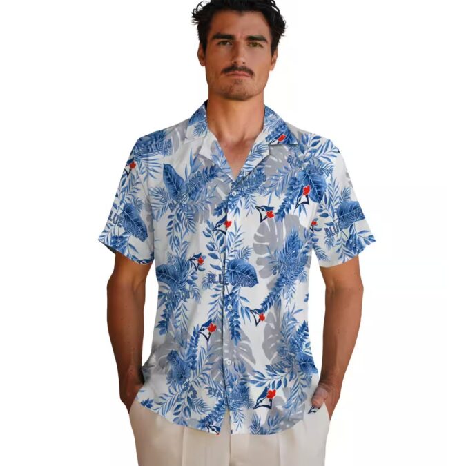 MLB Toronto Blue Jays Tropical Leaves Hawaiian Shirt - Perfect for Summer, Vacation, and Beach