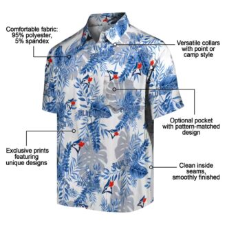 MLB Toronto Blue Jays Tropical Leaves Hawaiian Shirt - Perfect for Summer, Vacation, and Beach