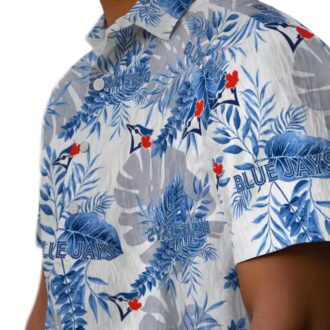 MLB Toronto Blue Jays Tropical Leaves Hawaiian Shirt - Perfect for Summer, Vacation, and Beach