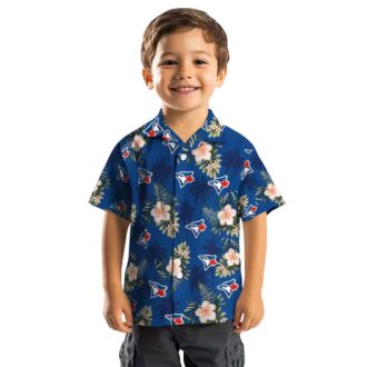 Official Toronto Blue Jays Palm Tree Hawaiian Shirt - Floral & Blue Beach Shirt, Free Shipping USA