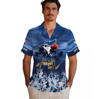 Personalized Toronto Blue Jays MLB Hawaiian Shirt - Tropical Canoe Blue Design for Summer Fans