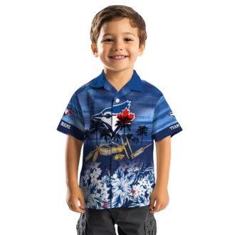 Personalized Toronto Blue Jays MLB Hawaiian Shirt - Tropical Canoe Blue Design for Summer Fans