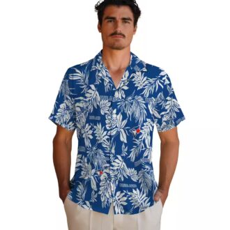 Stylish Toronto Blue Jays Tropical Hawaiian Shirt - Blue White Leaf Design for Summer
