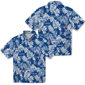 Stylish Toronto Blue Jays Tropical Hawaiian Shirt - Blue White Leaf Design for Summer