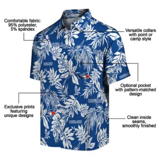 Stylish Toronto Blue Jays Tropical Hawaiian Shirt - Blue White Leaf Design for Summer