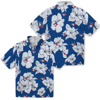Summer Ready Toronto Blue Jays Hibiscus Floral Shirt - Blue White MLB Hawaiian Style