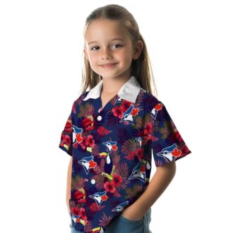 Toronto Blue Jays Blue Red Hawaiian Shirt - Floral Toucan MLB Fan Beach Vacation Wear