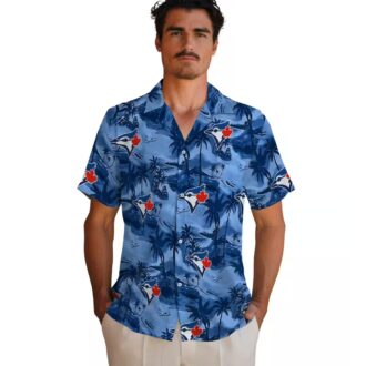 Toronto Blue Jays Coastal Palms Hawaiian Shirt - Men's MLB Summer Game Day Outfit