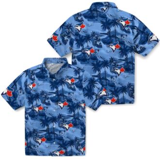Toronto Blue Jays Coastal Palms Hawaiian Shirt - Men's MLB Summer Game Day Outfit