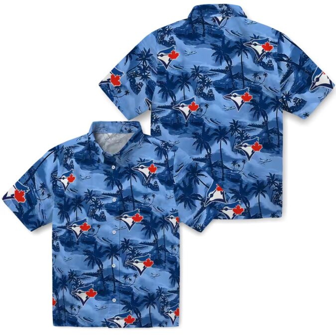 Toronto Blue Jays Coastal Palms Hawaiian Shirt - Men's MLB Summer Game Day Outfit