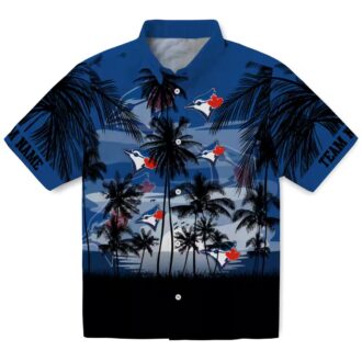 Toronto Blue Jays Custom Sunset Scene Hawaiian Shirt - Blue Black MLB Summer Shirt