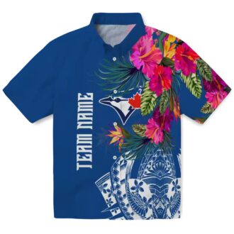 Toronto Blue Jays Hawaiian Shirt with Floral Aloha Print - MLB Beach Shirt for Men & Fans