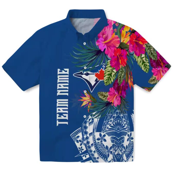Toronto Blue Jays Hawaiian Shirt with Floral Aloha Print - MLB Beach Shirt for Men & Fans