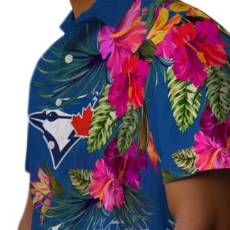 Toronto Blue Jays Hawaiian Shirt with Floral Aloha Print - MLB Beach Shirt for Men & Fans