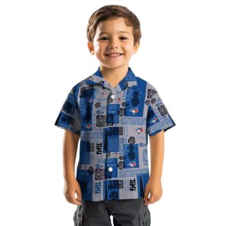 Toronto Blue Jays Hawaiian Shirt with Tribal Symbols - Tropical Beach Shirt for MLB Fans