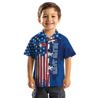 Toronto Blue Jays Stitched Flag Blue Shirt for Men - Perfect Gift for MLB Fans USA
