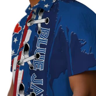 Toronto Blue Jays Stitched Flag Blue Shirt for Men - Perfect Gift for MLB Fans USA