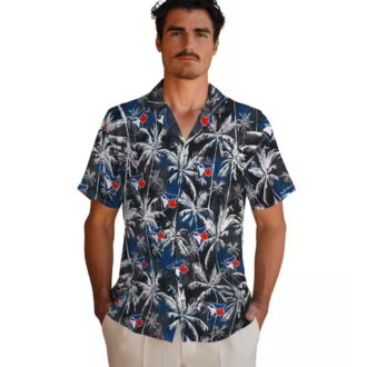 Trendy Toronto Blue Jays Tropical Hawaiian Shirt - Blue Palm Pattern MLB Fan Apparel